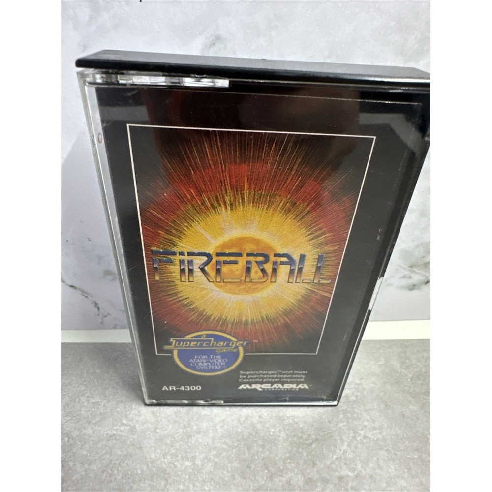 Fireball Atari 2600 Arcadia Supercharger Game Cassette AR-4300 Retro 1982